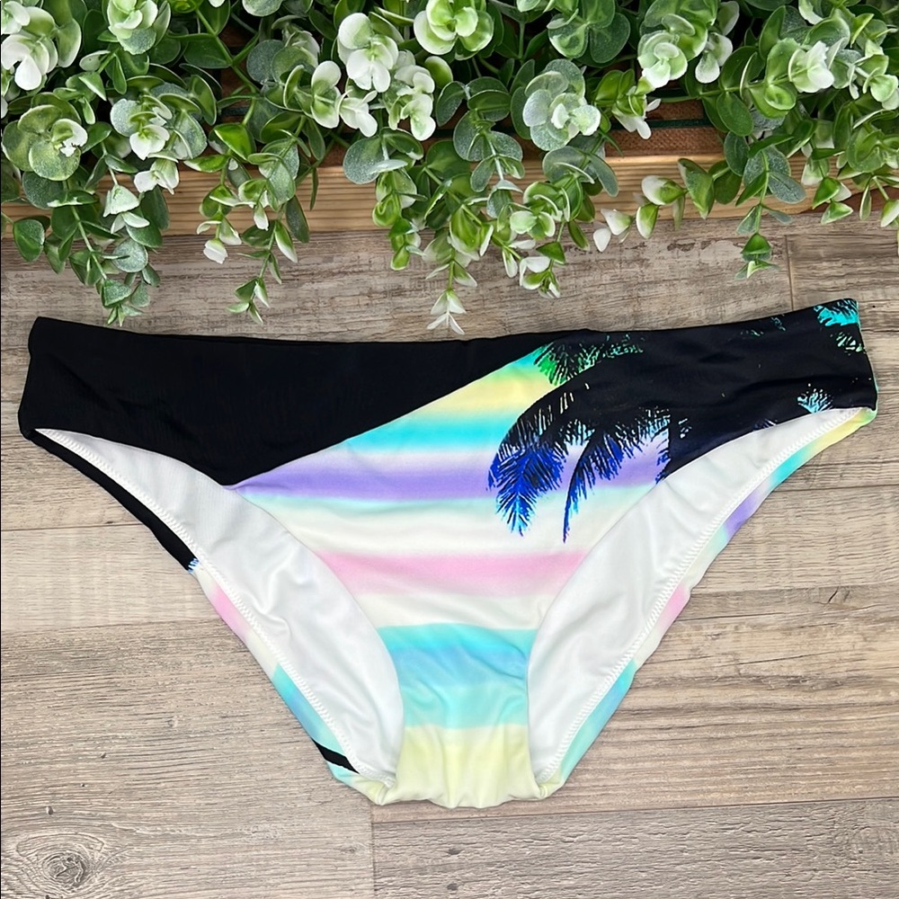 Victoria's Secret Palm Multi Sunrise Hipster Swim Bottoms NWOT